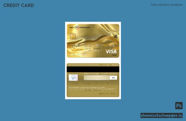 Mustervorschau der Banca Transilvania Bank Visa Gold Card für Rumänien